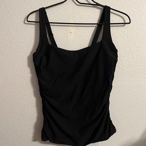 ATHLETA Black Square Neck Bra Cup Tankini Size 36 B/C